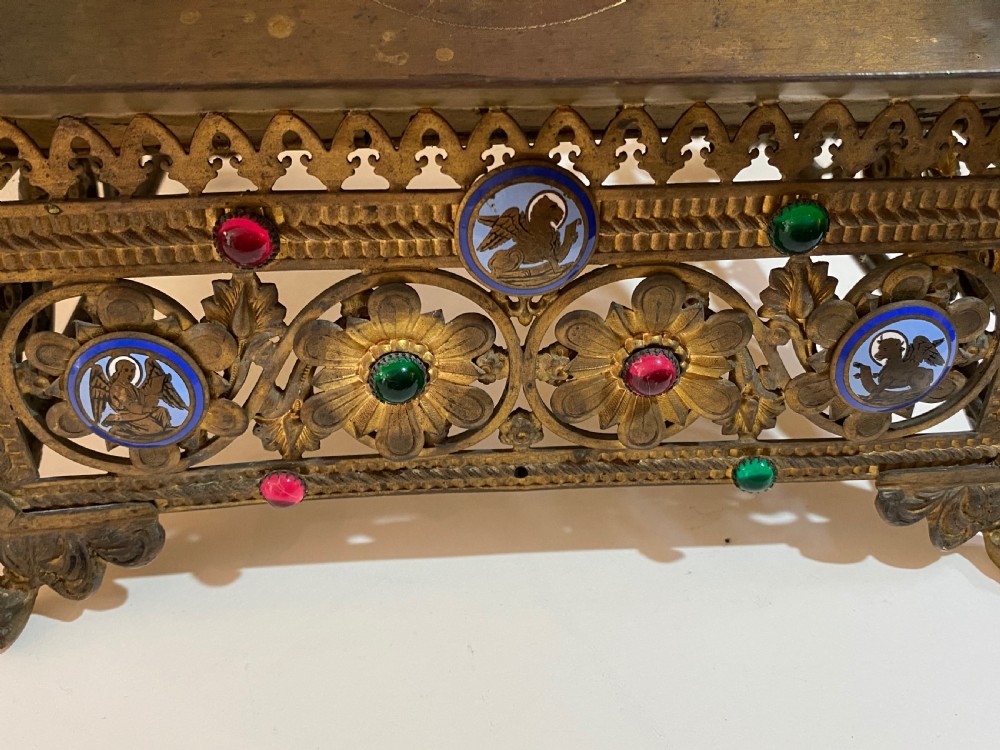 French Gilt Filigree Metal and Gemstone Church Lectern. 1884. View VII