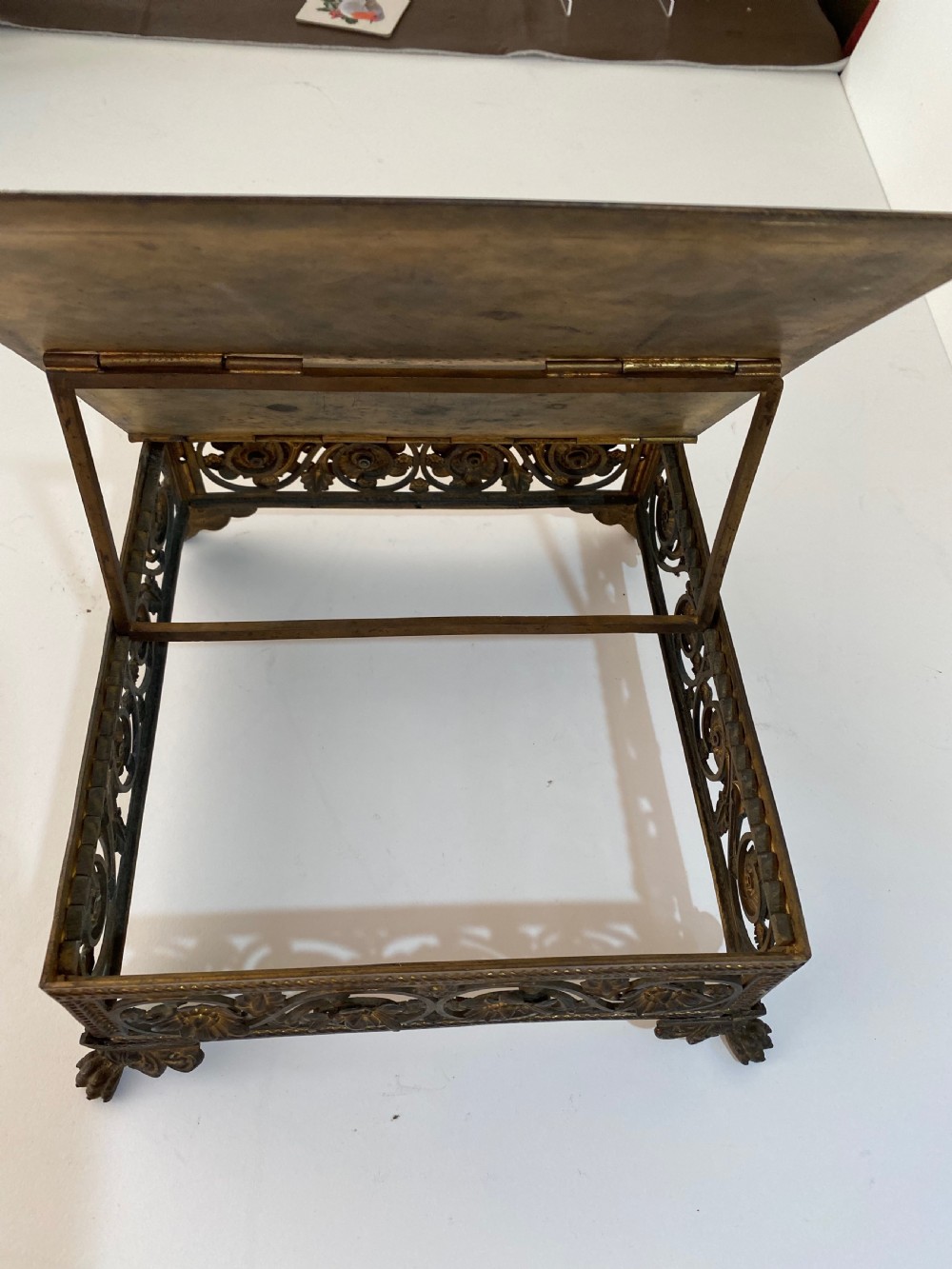 French Gilt Filigree Metal and Gemstone Church Lectern. 1884. View IX