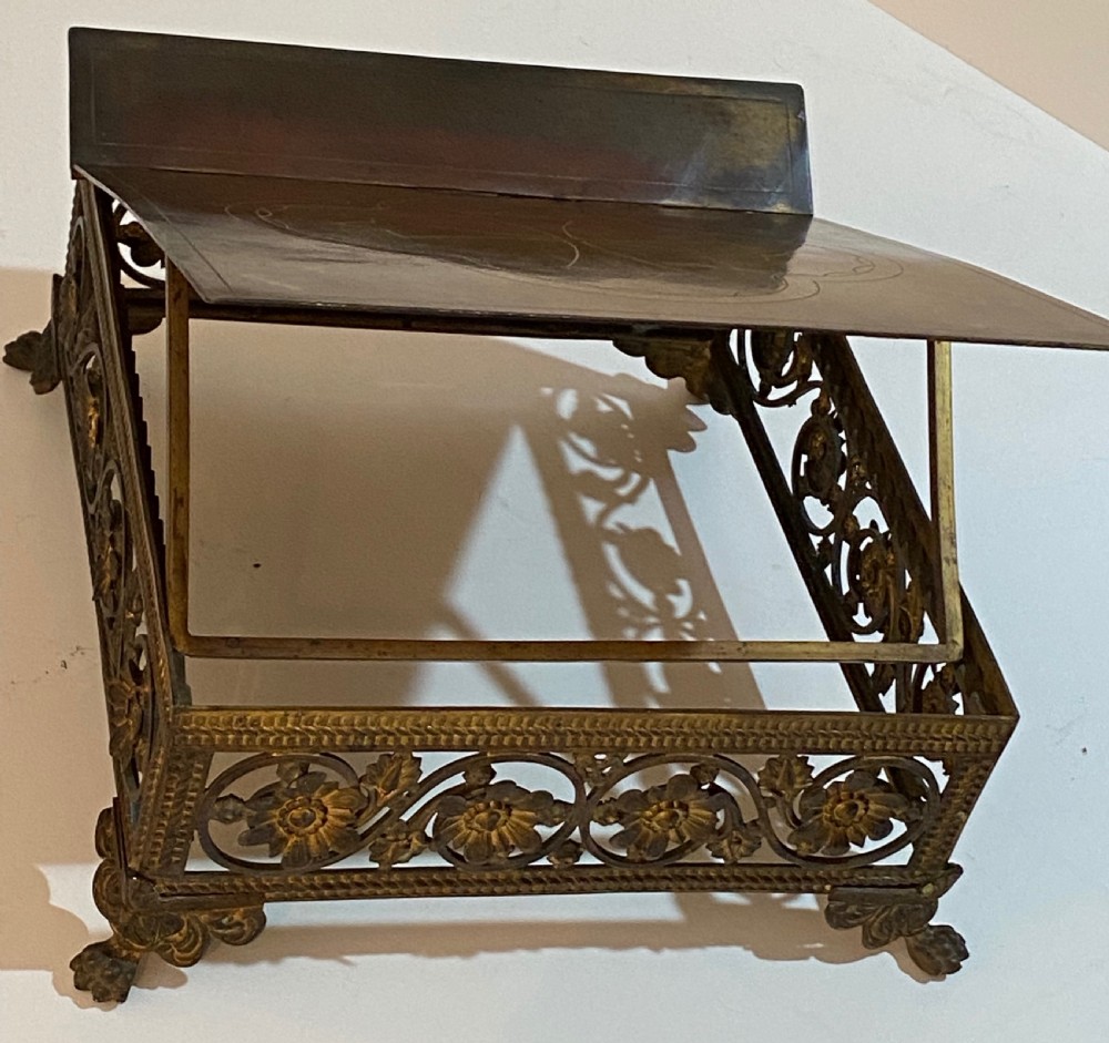 French Gilt Filigree Metal and Gemstone Church Lectern. 1884. View XI