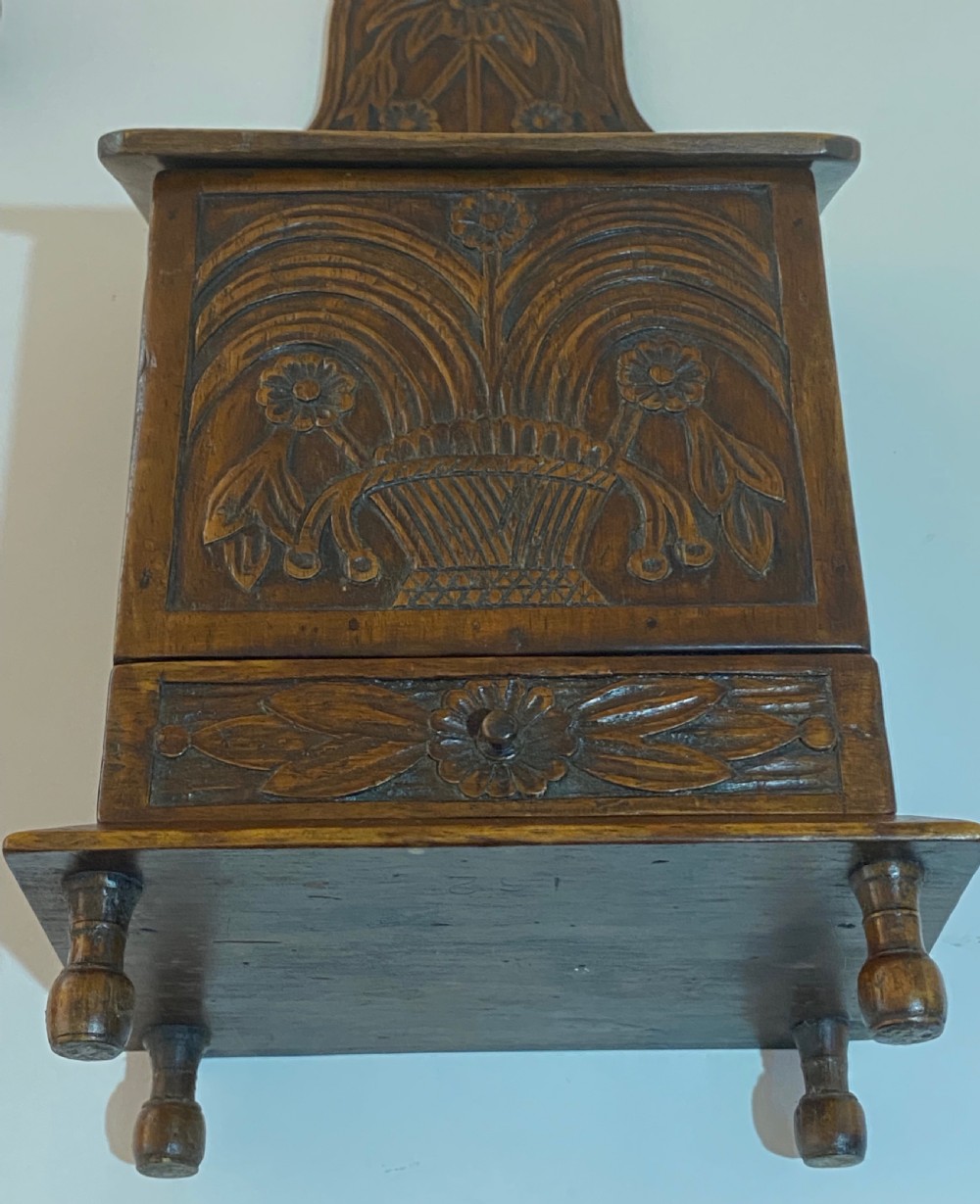 Walnut Carved Candle Box View VII