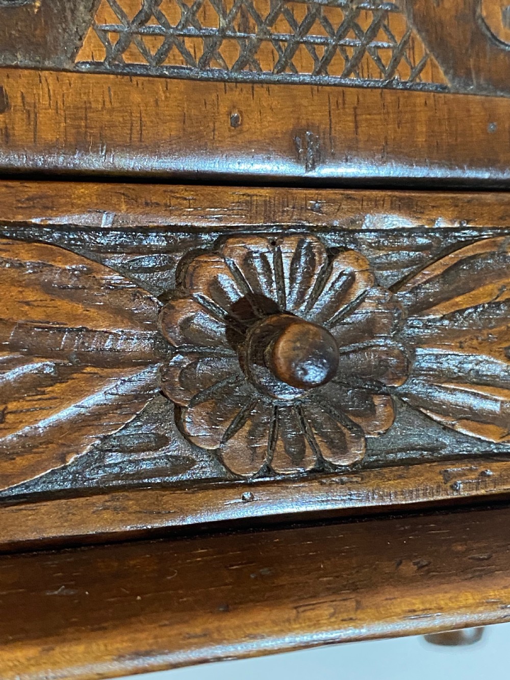 Walnut Carved Candle Box View XIII
