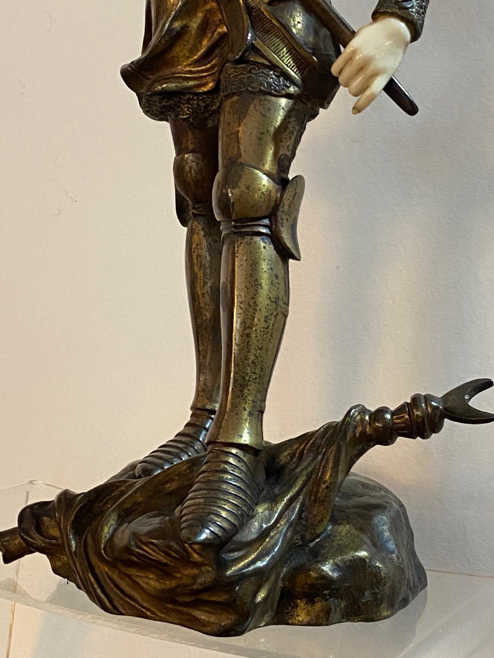 Bronze by Antoine Bofill depicting Jeanne d'Arc View III
