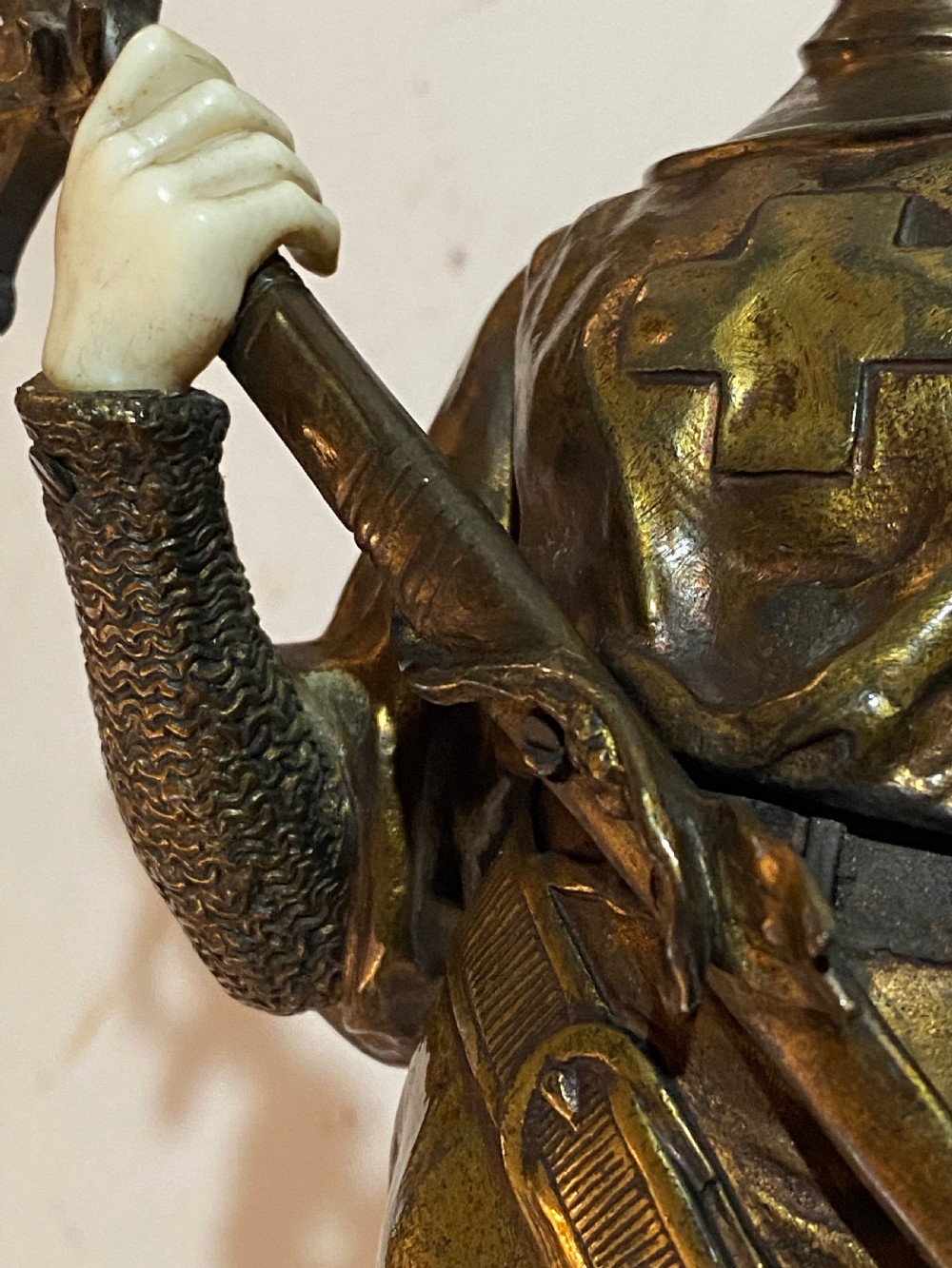 Bronze by Antoine Bofill depicting Jeanne d'Arc View VI