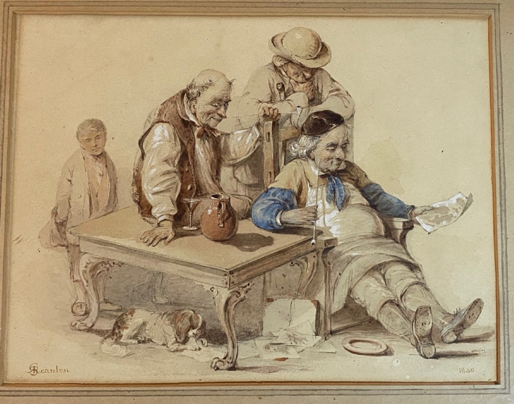 Irish Artist Robert Richard Scanlan (1801-1876) Pair of Watercolours View II