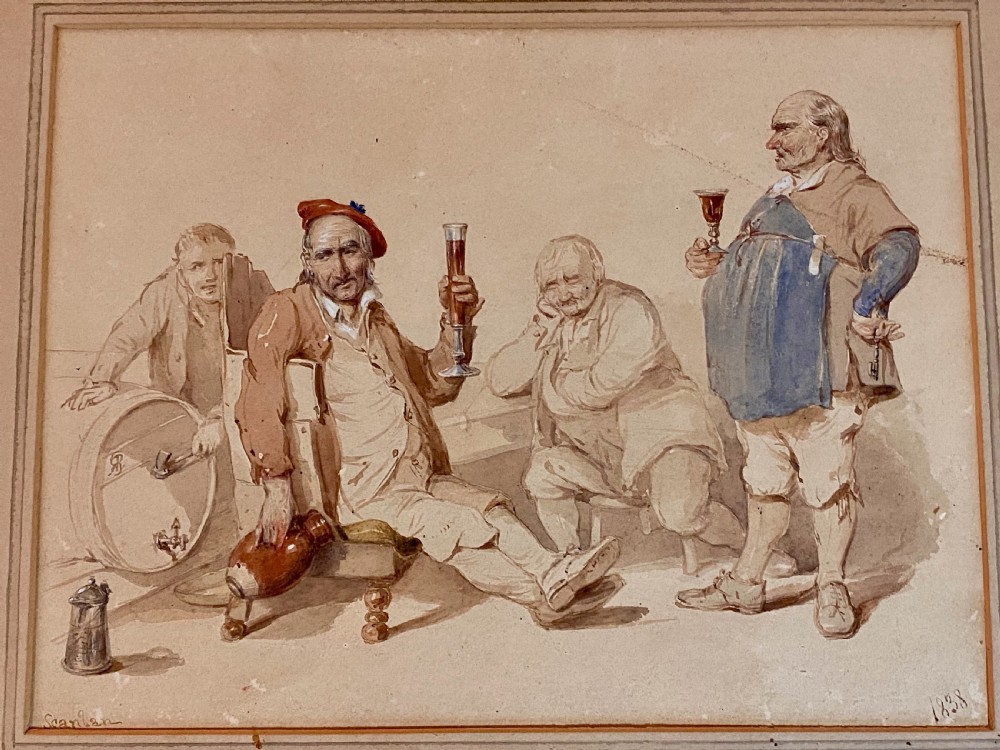 Irish Artist Robert Richard Scanlan (1801-1876) Pair of Watercolours View III