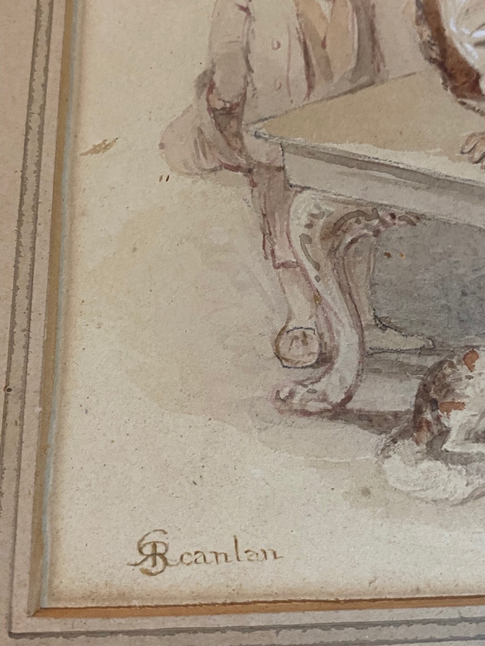 Irish Artist Robert Richard Scanlan (1801-1876) Pair of Watercolours View VIII