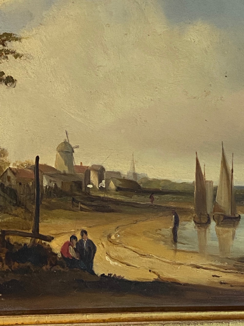 Dutch Oil on Panel ca 1850, original frame. View IV