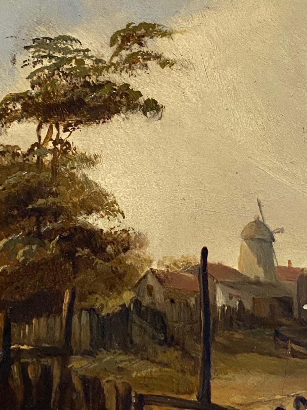 Dutch Oil on Panel ca 1850, original frame. View VI