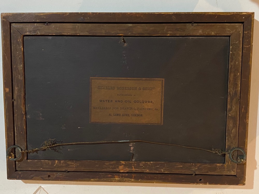 Dutch Oil on Panel ca 1850, original frame. View VII
