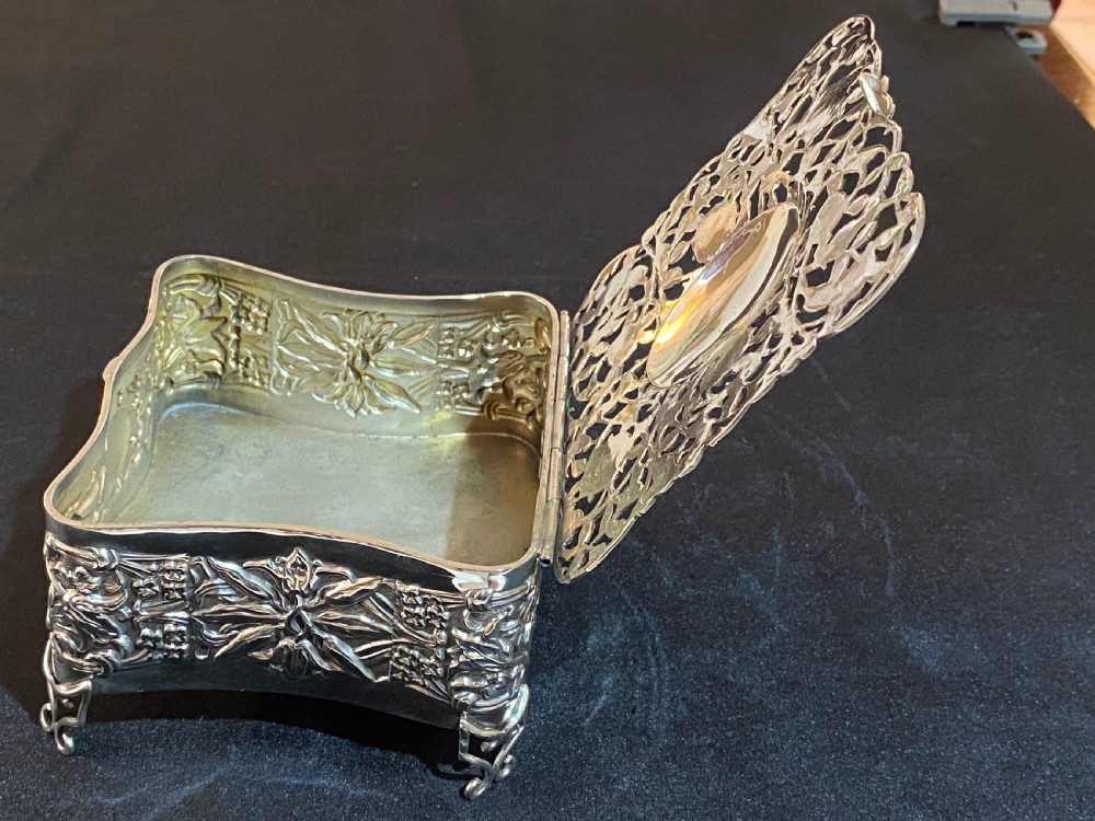 Art Nouveau Silver Potpourri Box  View IX