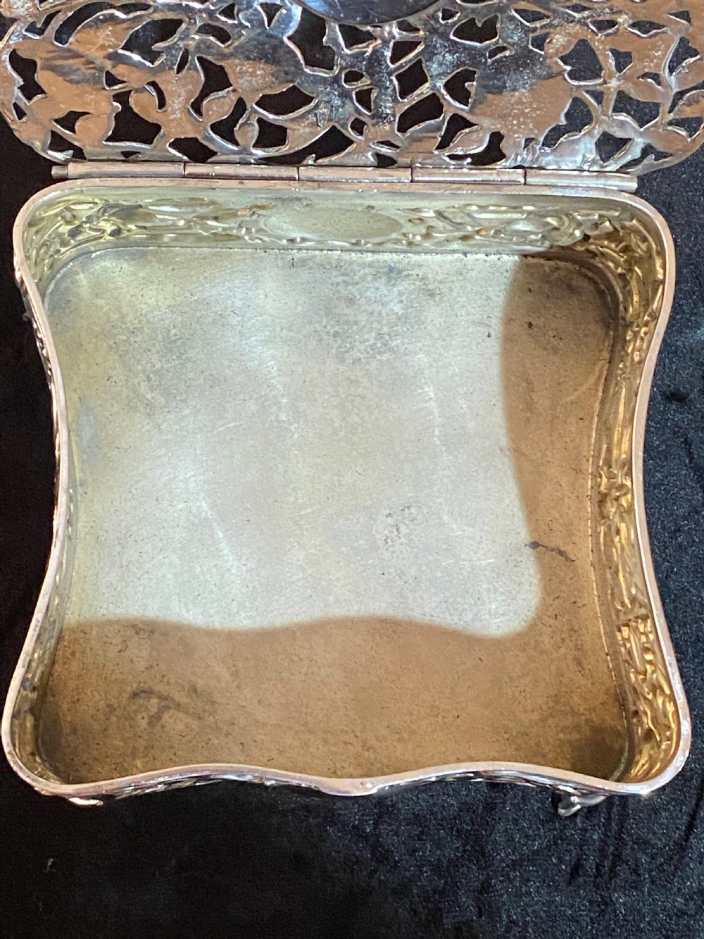 Art Nouveau Silver Potpourri Box  View XII