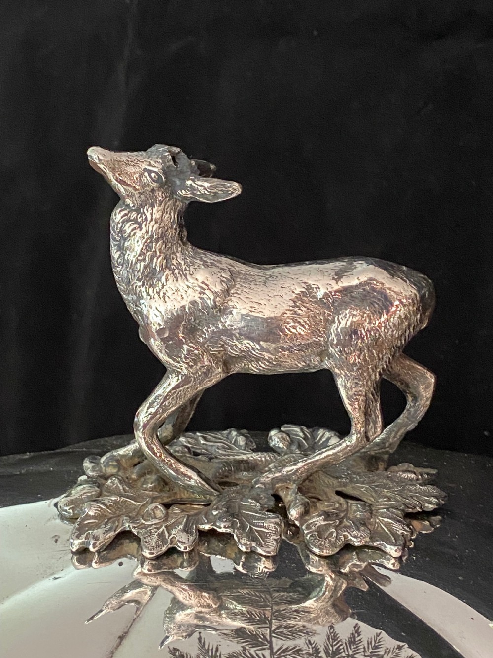 Pair of Silver Plated  Meat Covers with Provenance  View V