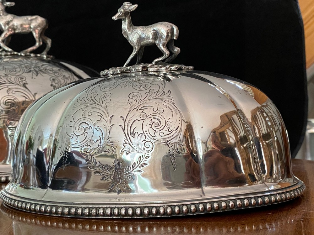 Pair of Silver Plated  Meat Covers with Provenance  View VI
