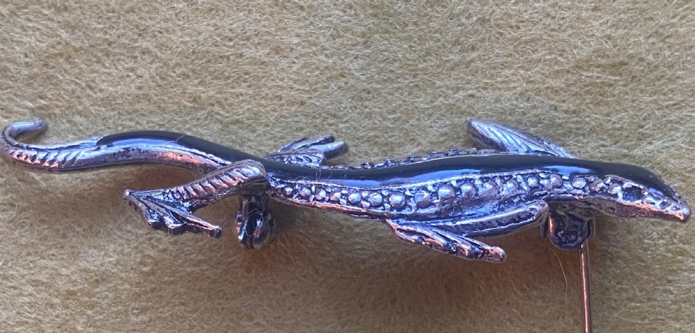 Pair of Silver Lizard  Brooches View XII