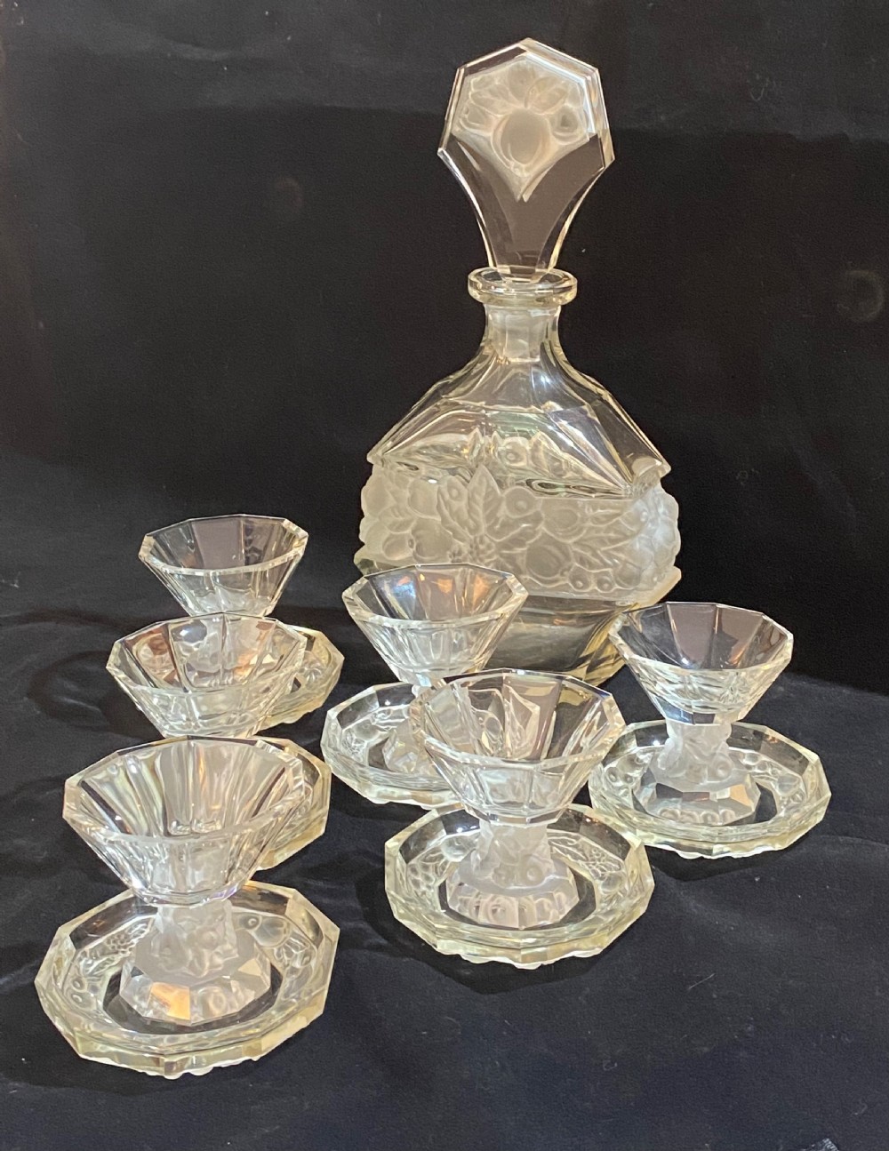 Art Deco Glass Liqueur Set