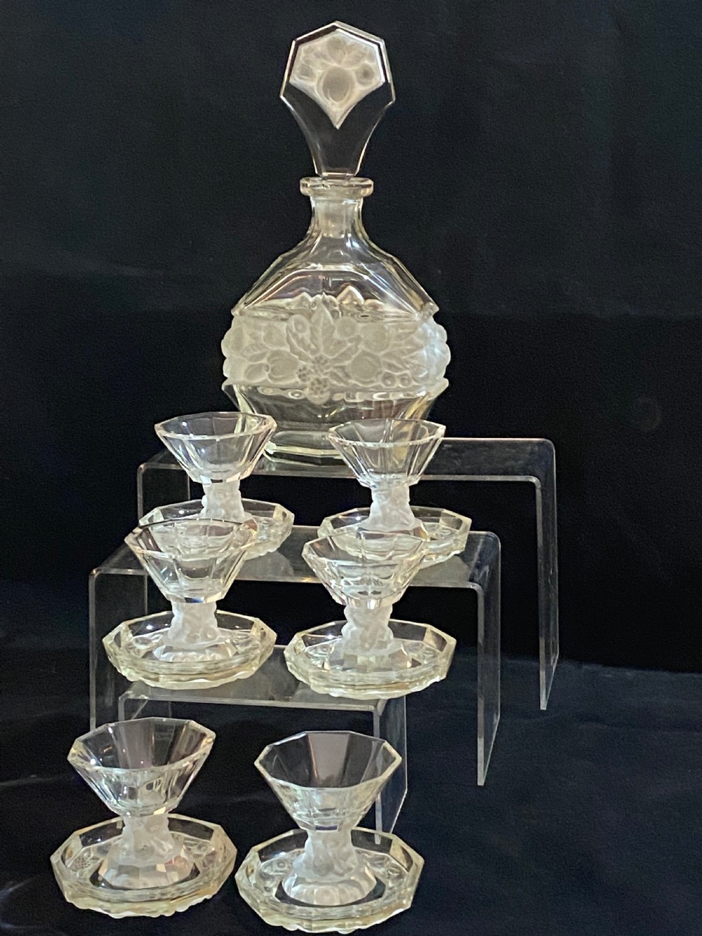 Art Deco Glass Liqueur Set View III