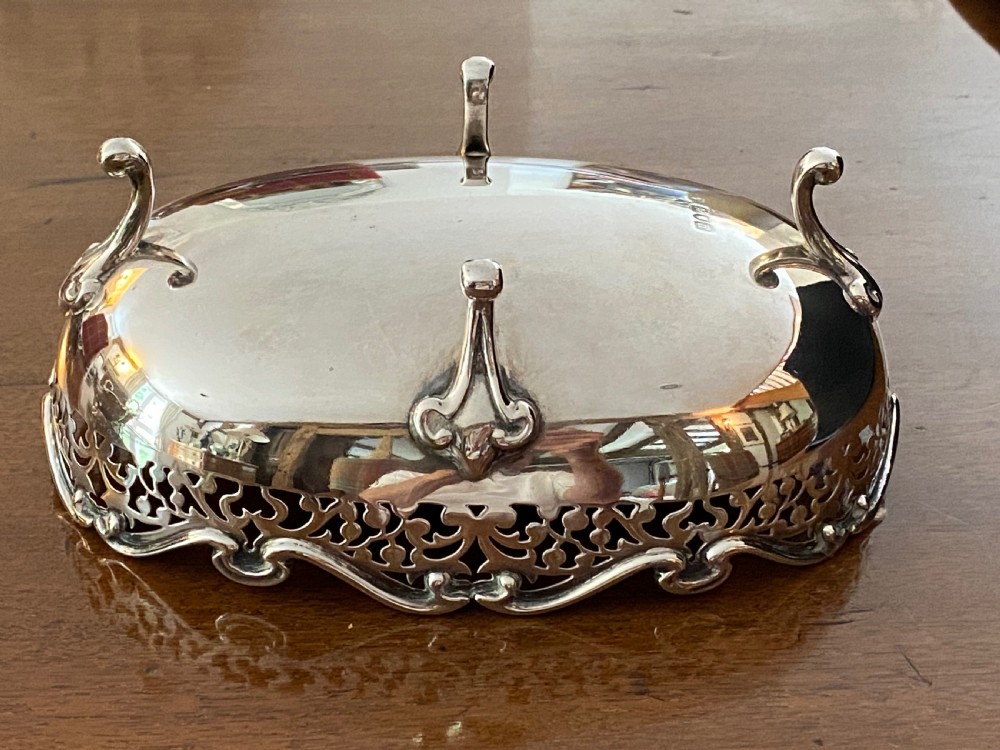 Silver Bowl on Cabriole Legs  London 1903 View VII