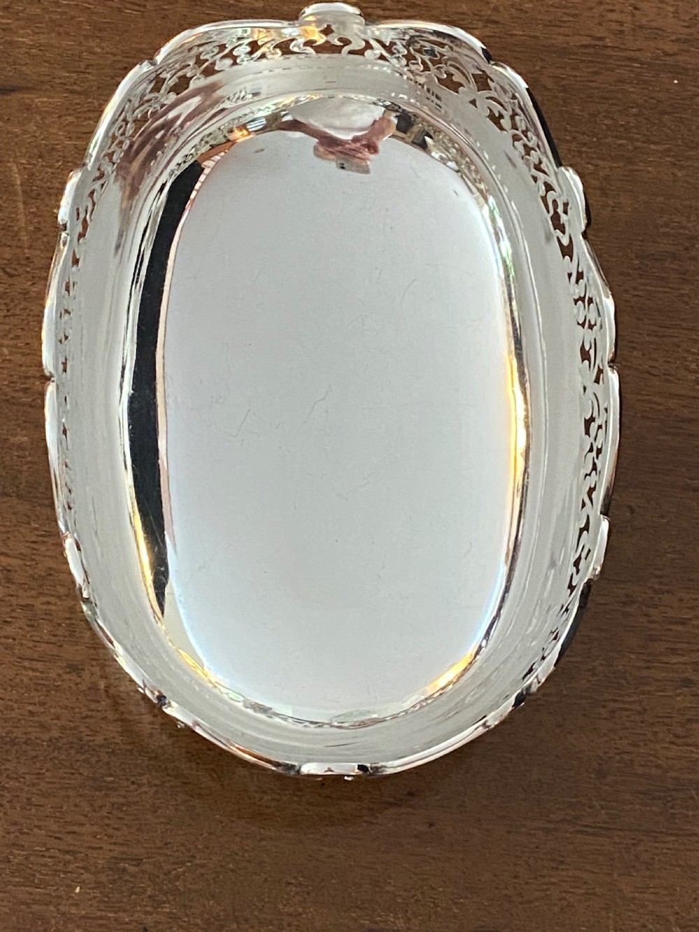 Silver Bowl on Cabriole Legs  London 1903 View XI