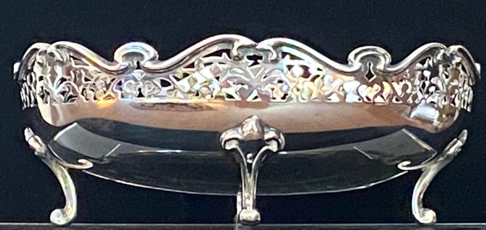 Silver Bowl on Cabriole Legs  London 1903 View XII