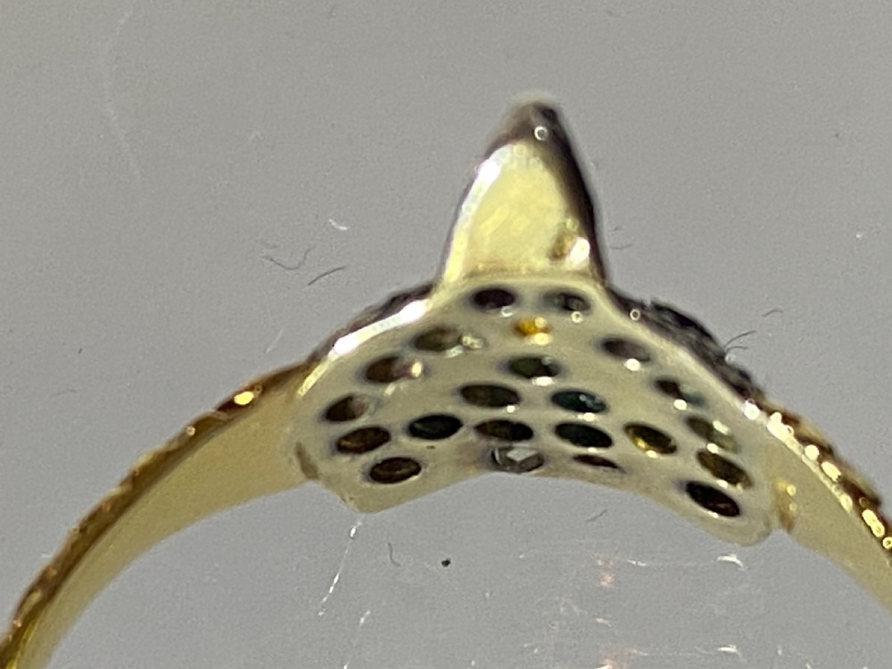 Victorian Fox Mask Diamond Ring View XIII