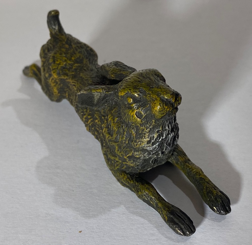 Franz Bergman Cold Painted Bronze Hare View II
