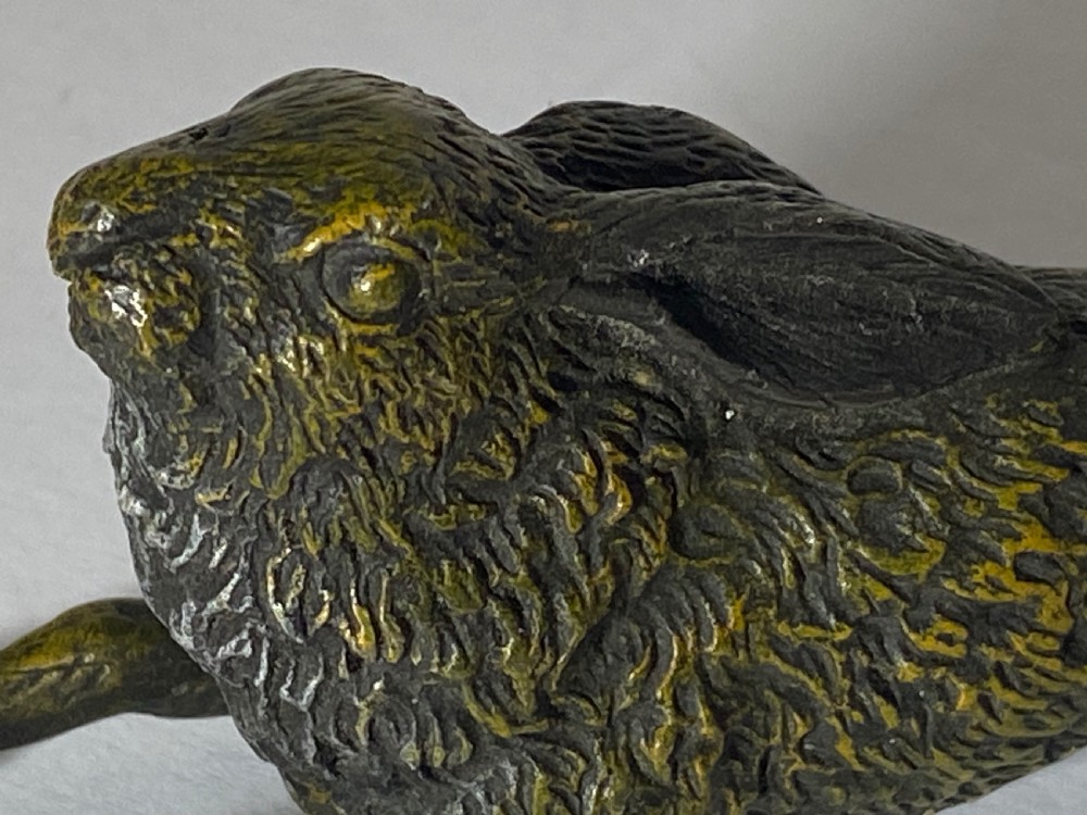 Franz Bergman Cold Painted Bronze Hare View VIII