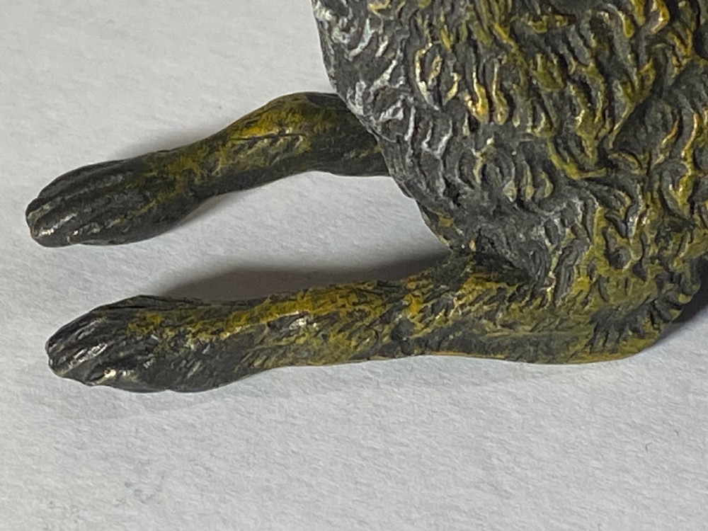 Franz Bergman Cold Painted Bronze Hare View IX