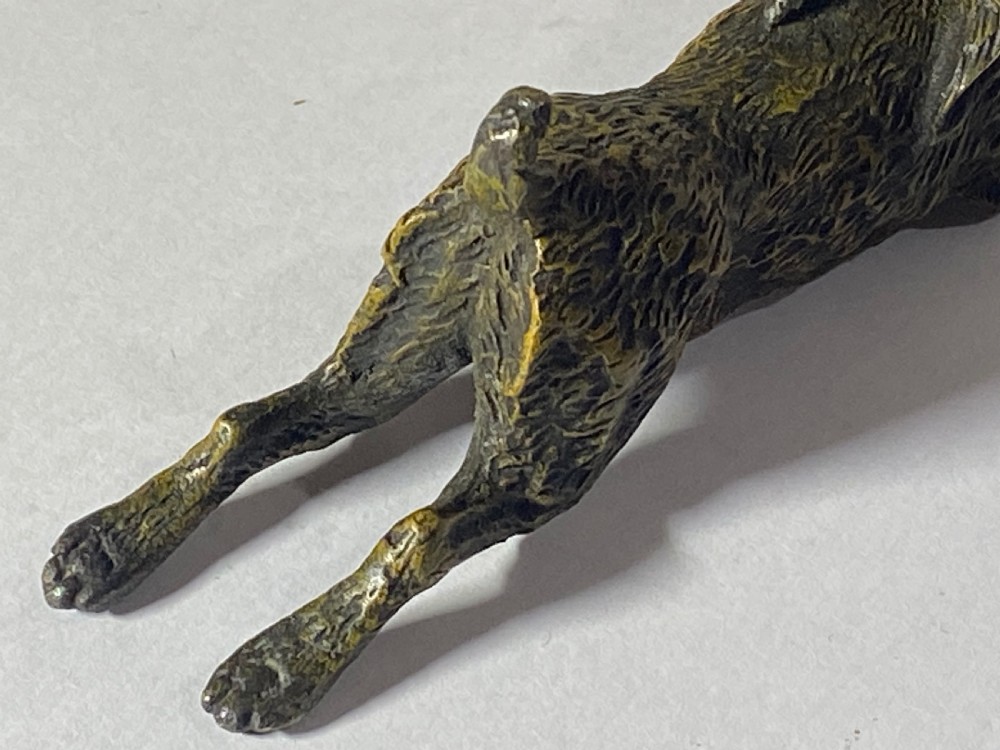Franz Bergman Cold Painted Bronze Hare View X