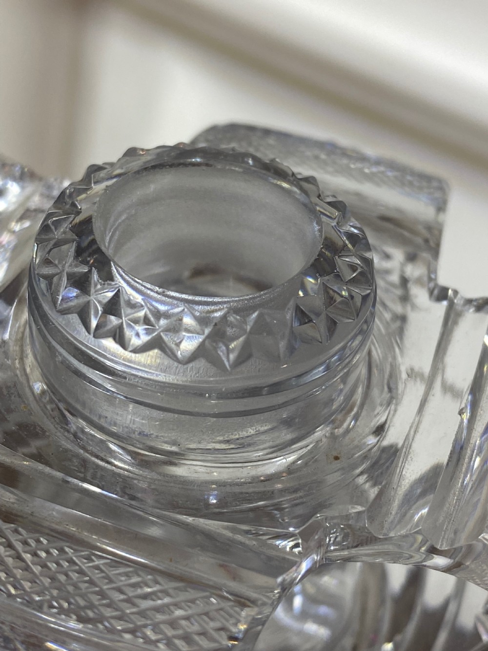 Regency Coronation Crystal Glass Crown Scent Bottle, ca 1820 View VI