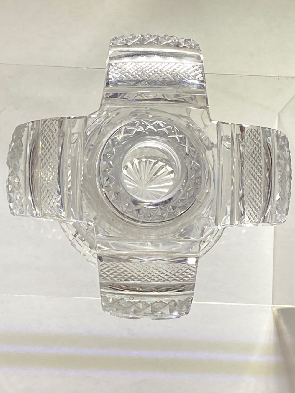 Regency Coronation Crystal Glass Crown Scent Bottle, ca 1820 View XII