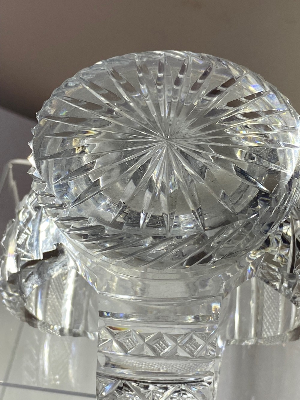Regency Coronation Crystal Glass Crown Scent Bottle, ca 1820 View XIV