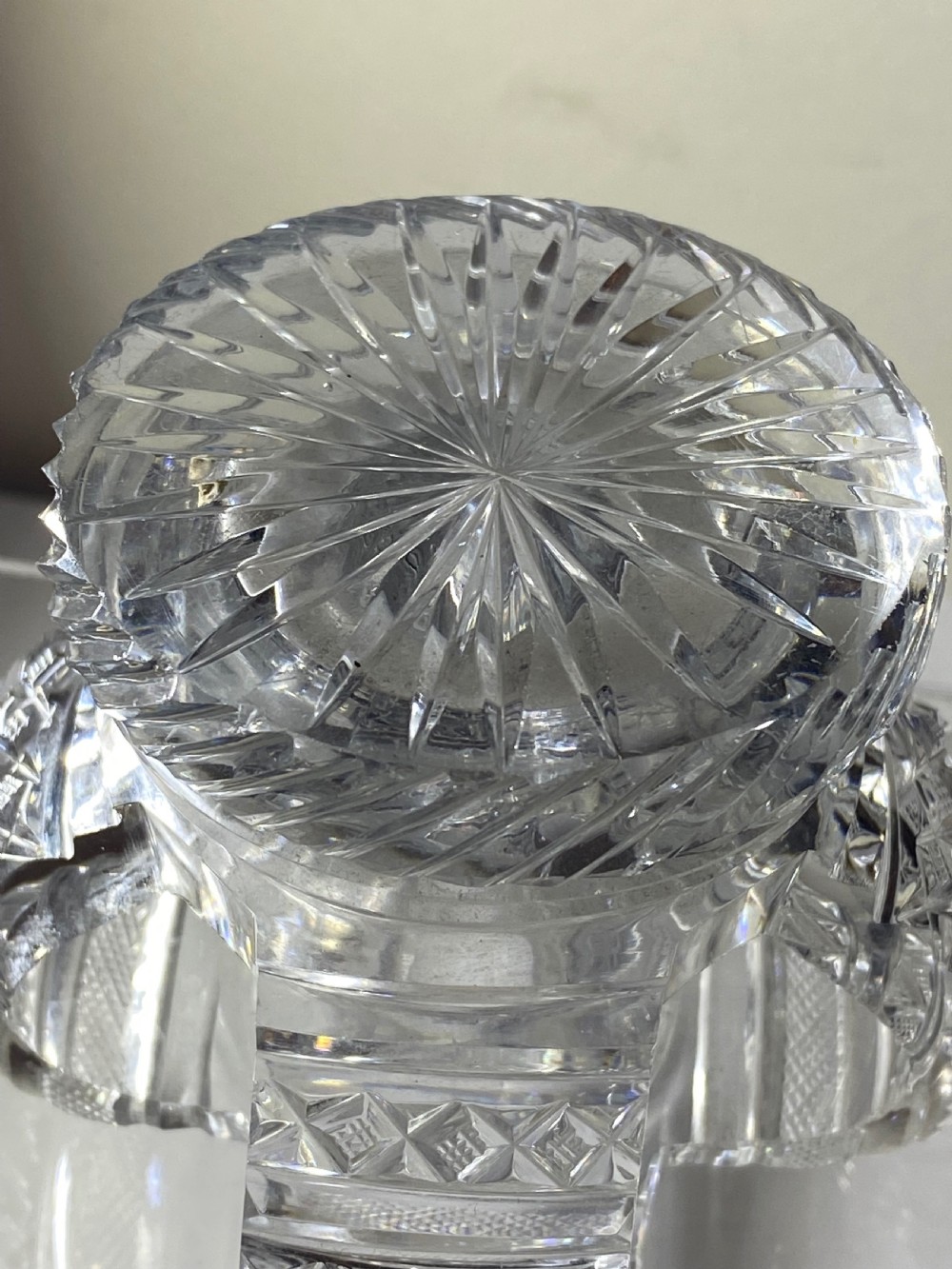 Regency Coronation Crystal Glass Crown Scent Bottle, ca 1820 View XV