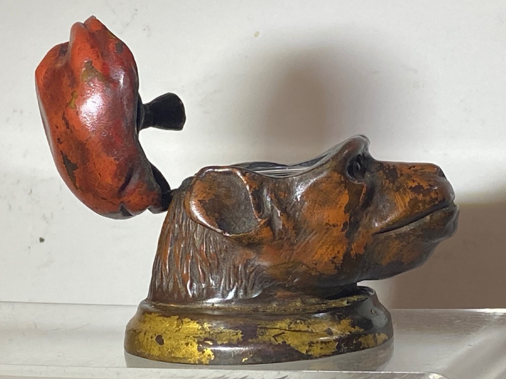 Cold Painted Bronze Monkey Inkwell View IV