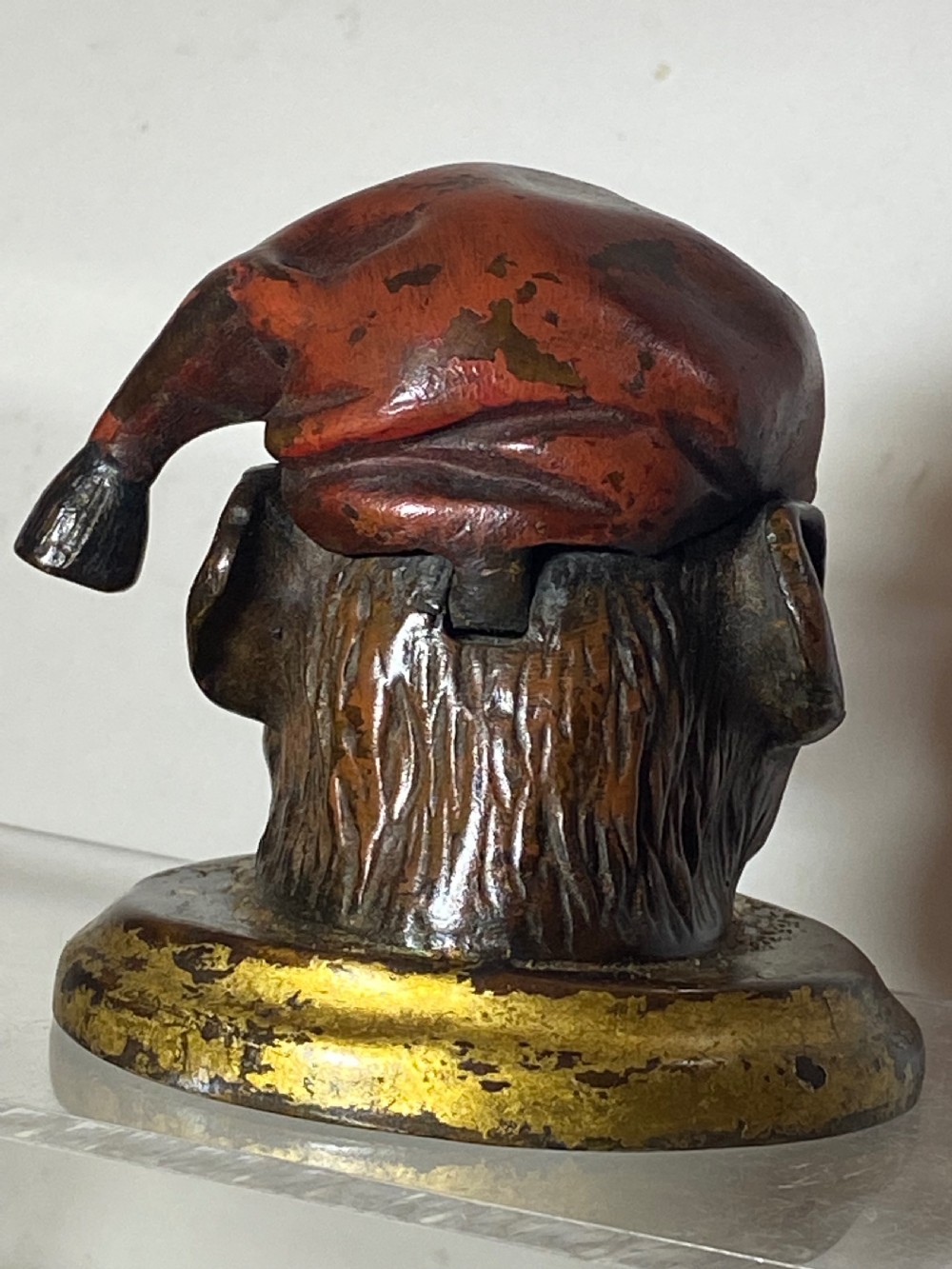 Cold Painted Bronze Monkey Inkwell View V