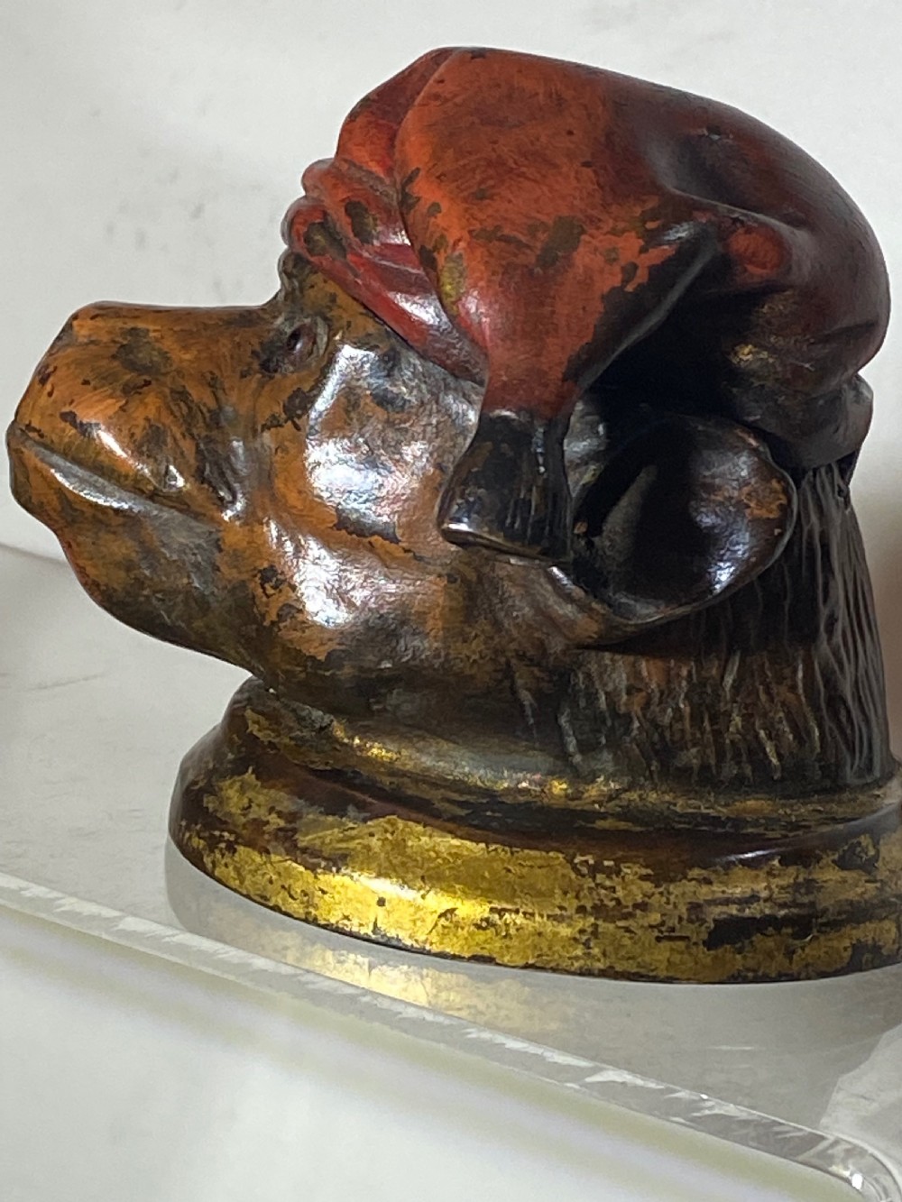 Cold Painted Bronze Monkey Inkwell View VII