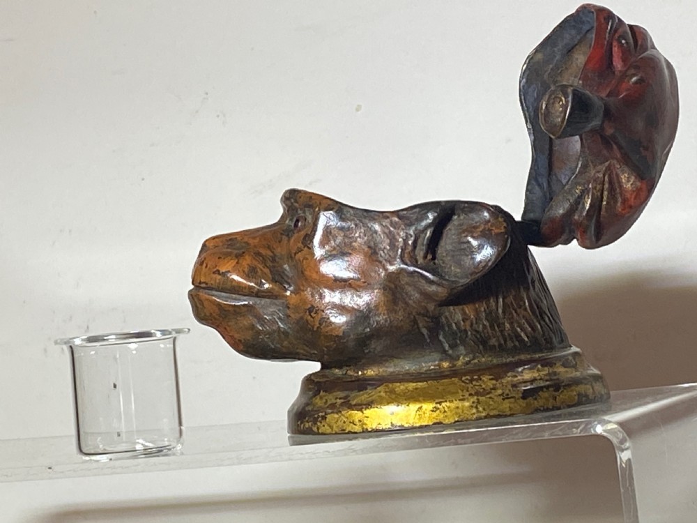 Cold Painted Bronze Monkey Inkwell View VIII