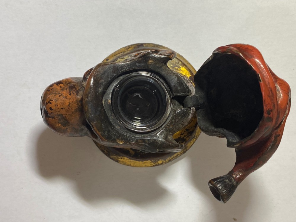 Cold Painted Bronze Monkey Inkwell View XI