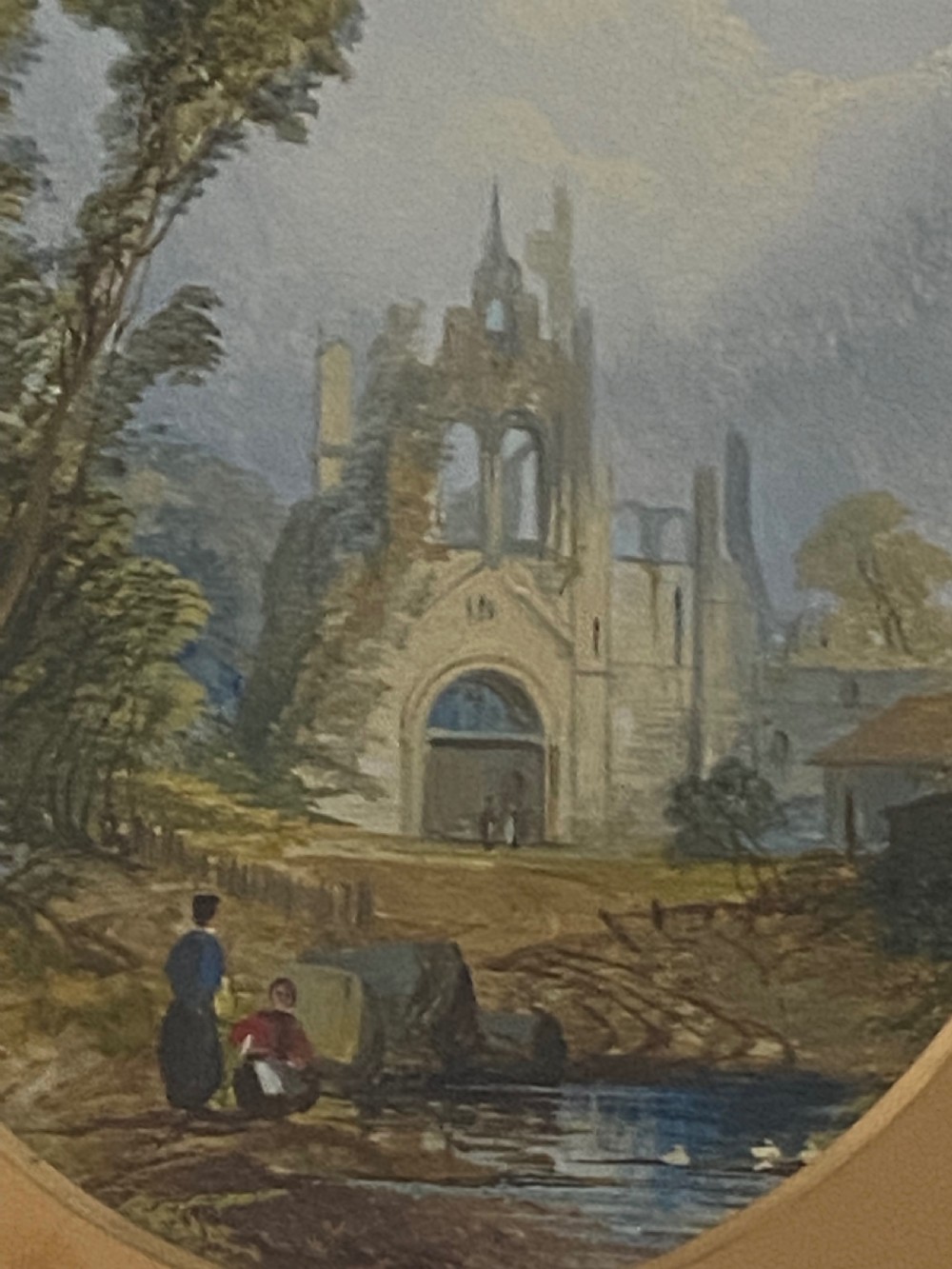 Pair of 19th Century Oils on Board in Florentine Frames  View IX