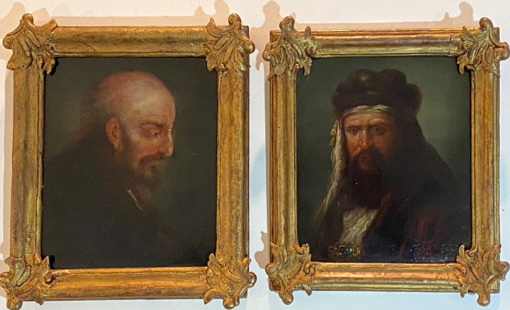 After Rembrandt, A Pair of early 18th Century Oil Portraits