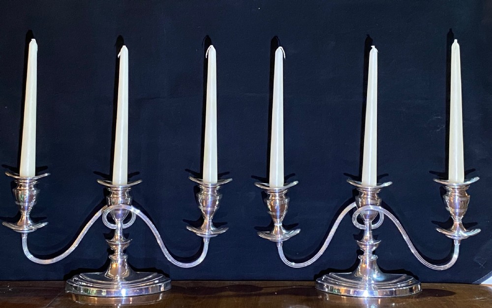 Pair of  Silver Plate Candelabra