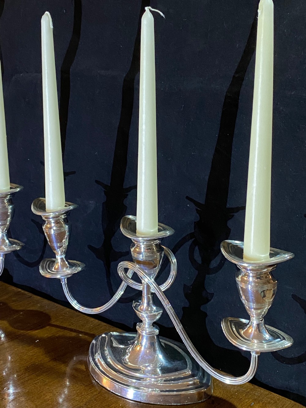 Pair of  Silver Plate Candelabra View II