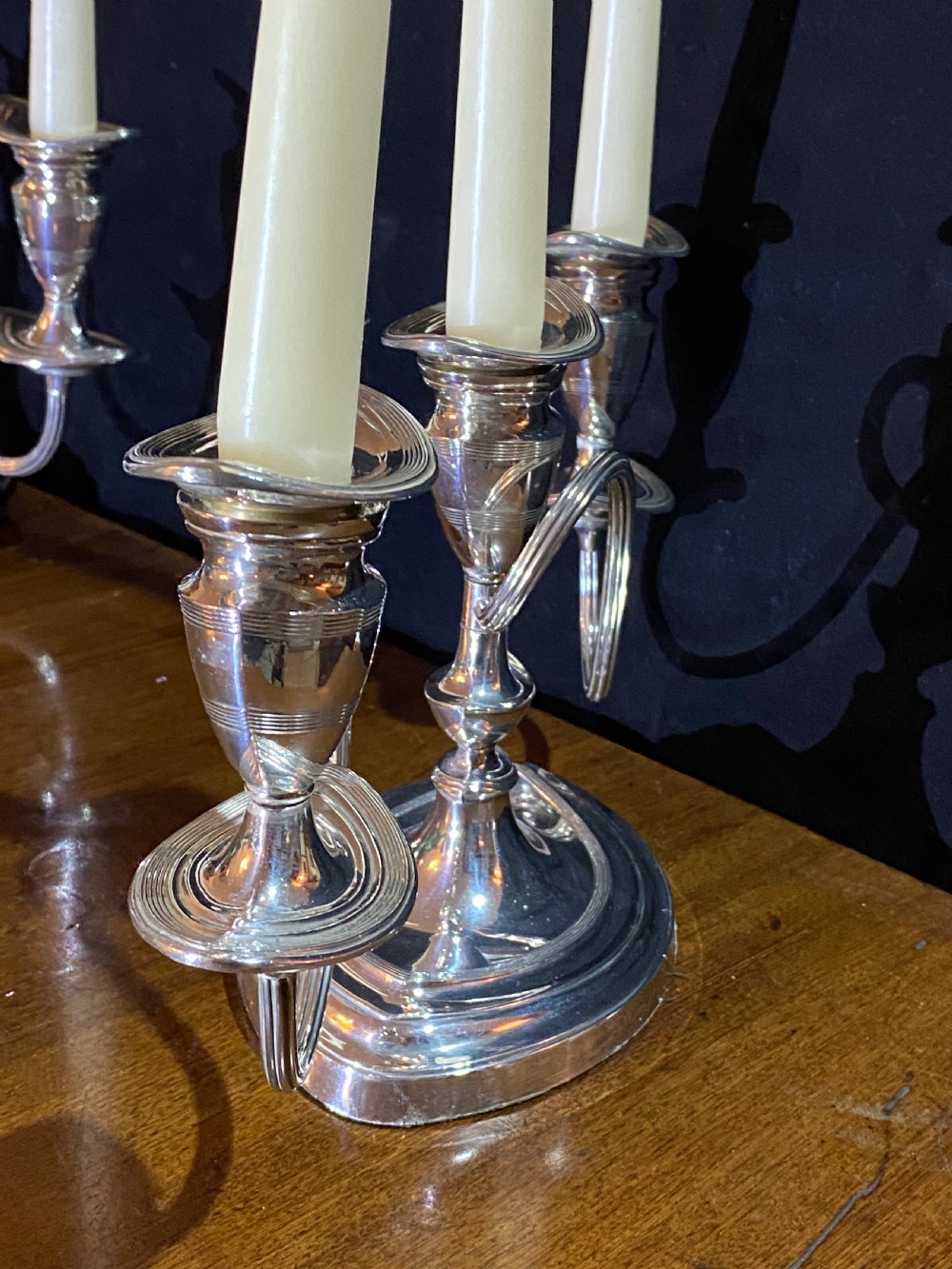 Pair of  Silver Plate Candelabra View III