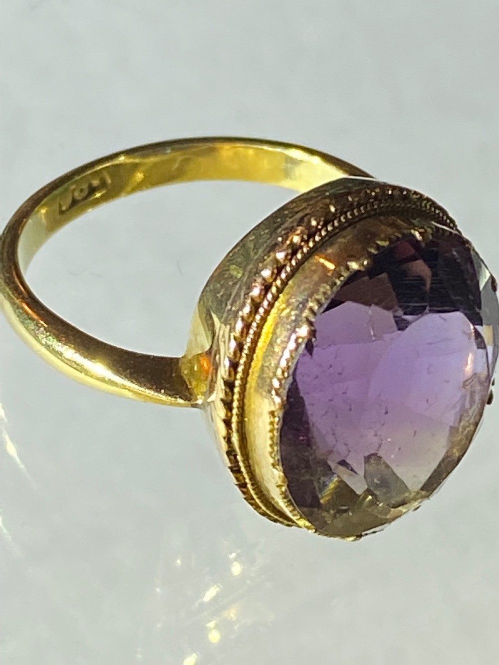 Amethyst and Gold Dress Ring View II