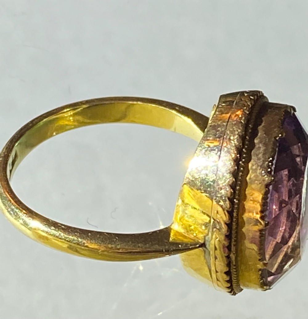 Amethyst and Gold Dress Ring View IV