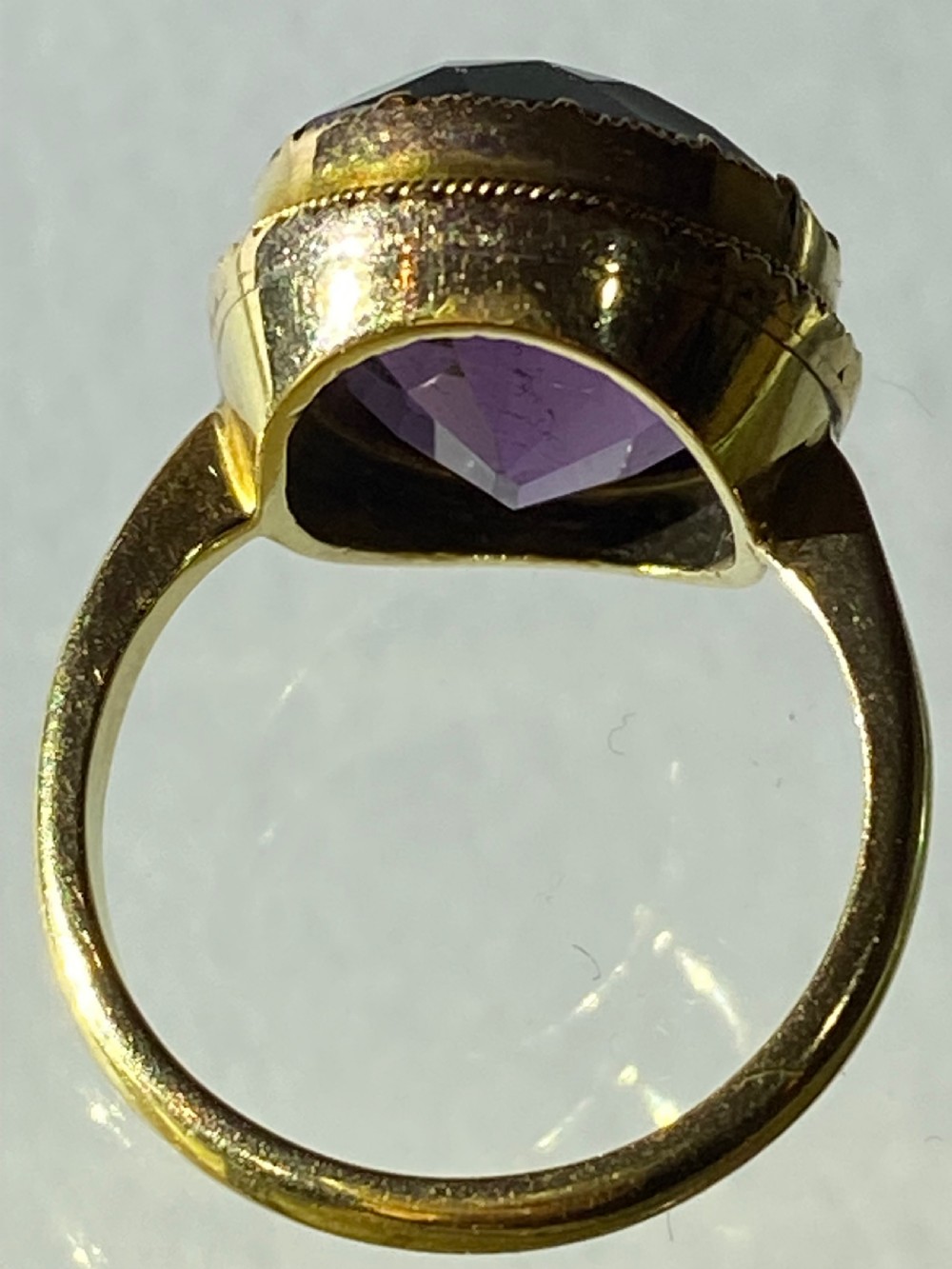 Amethyst and Gold Dress Ring View VI