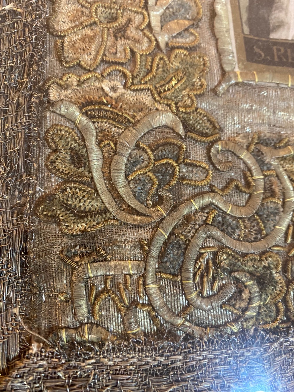 18th Century Stumpwork Art. Religious Artefact depicting Saint Raymond Nonnatus. View IX