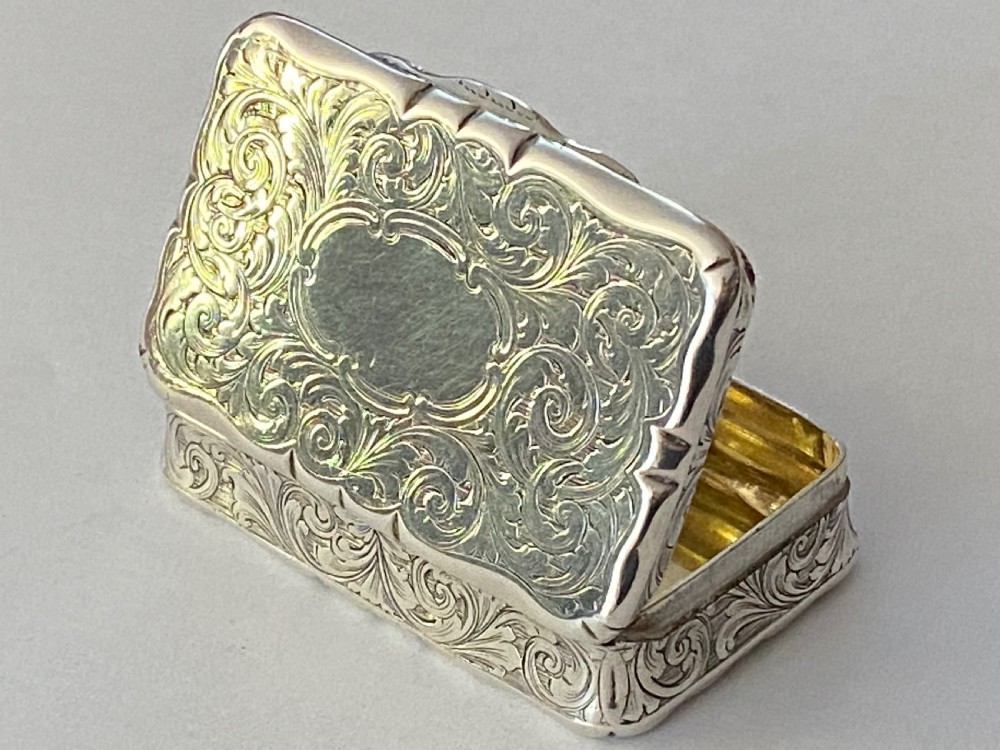 Nathaniel Mills Silver Snuff Box. Birmingham 1847. View IV