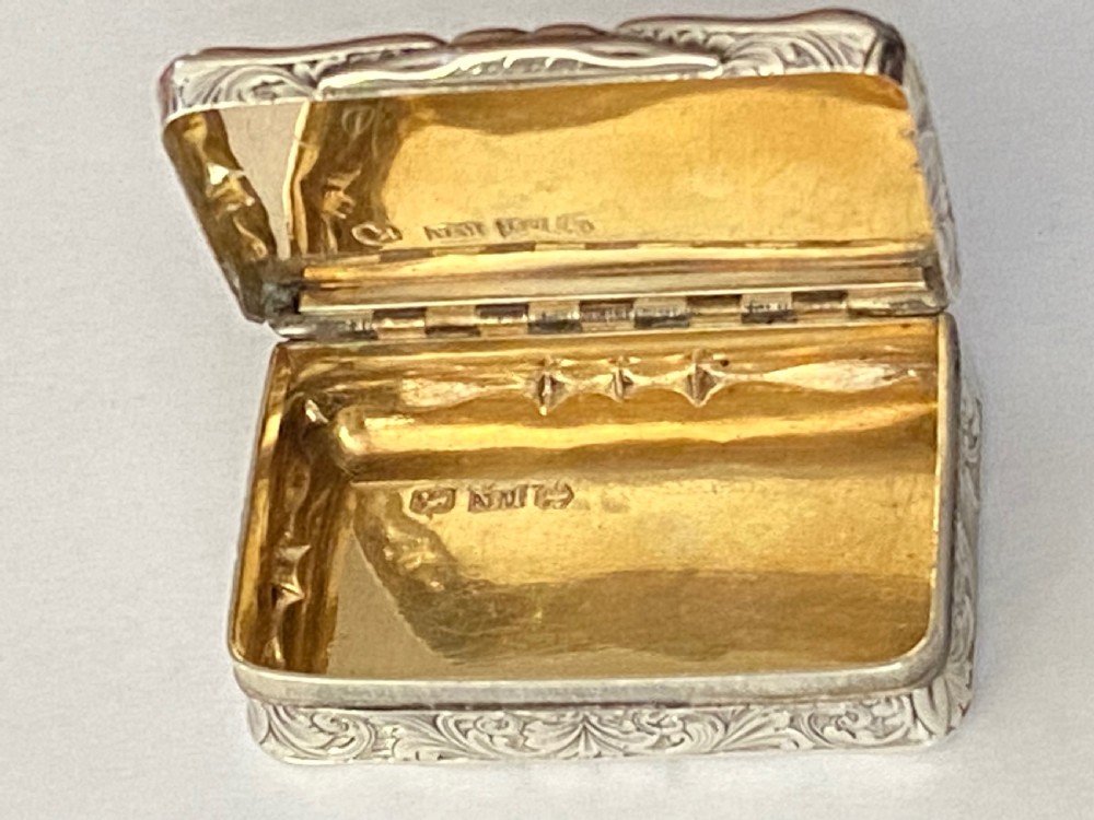 Nathaniel Mills Silver Snuff Box. Birmingham 1847. View X