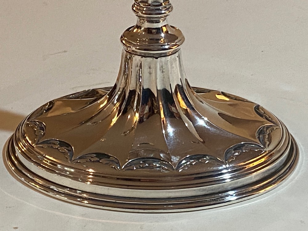 Pair of Silver Plated Candlesticks, 19th Century.
 View VII