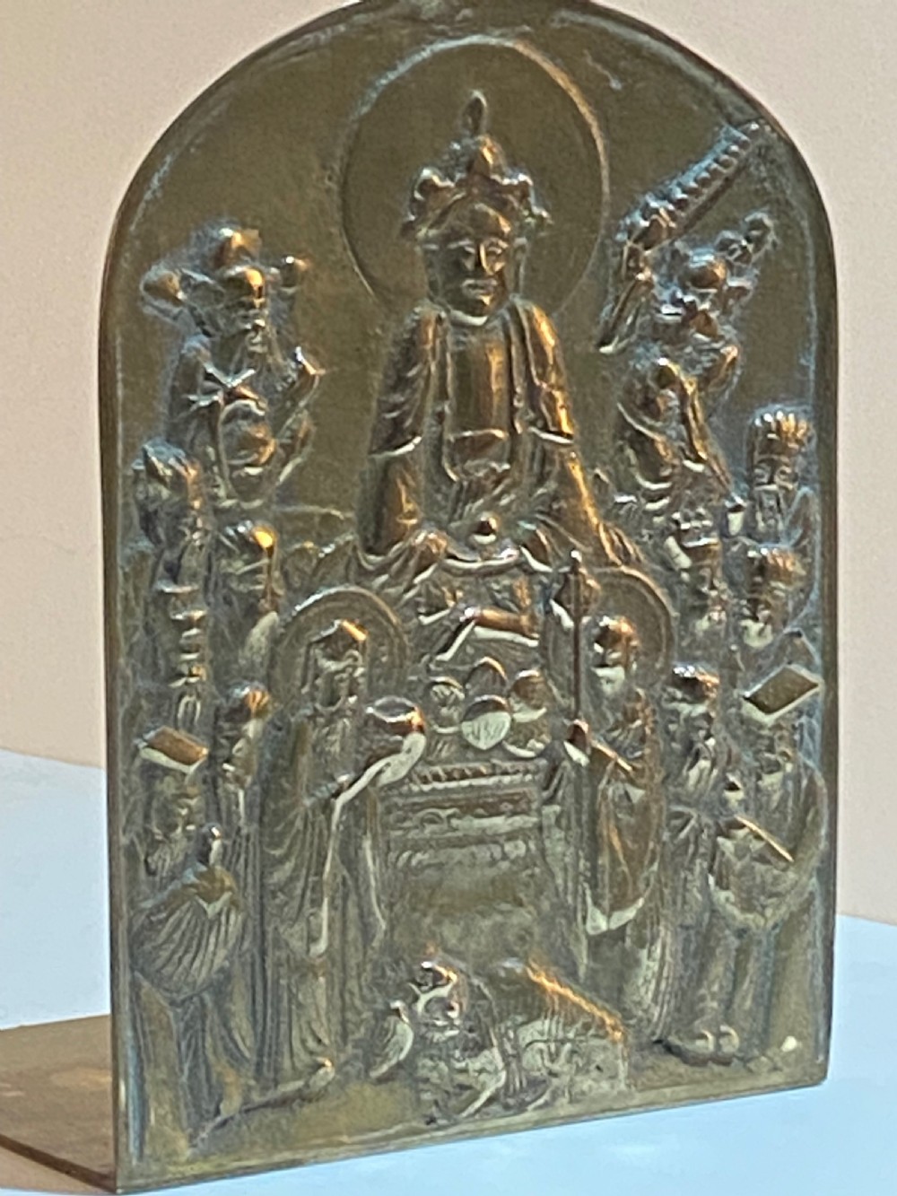 Antique Chinese Brass Bookends  View VI